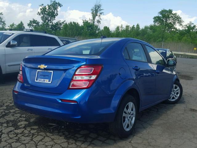 1G1JB5SH0H4157023 - 2017 CHEVROLET SONIC LS 蓝色 照片 4