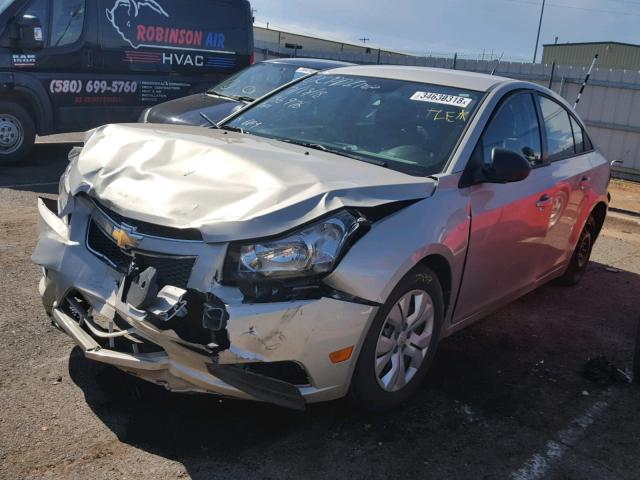 1G1PA5SHXE7112601 - 2014 CHEVROLET CRUZE LS SILVER photo 2