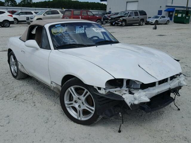 JM1NB353540400971 - 2004 MAZDA MX-5 MIATA WHITE photo 1