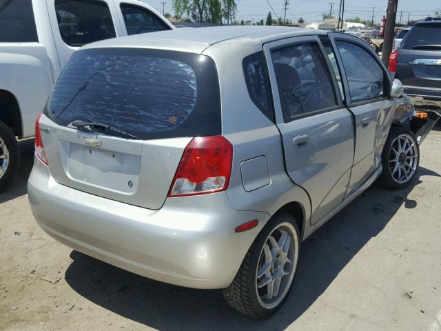 KL1TD62694B140846 - 2004 CHEVROLET AVEO GRAY photo 4