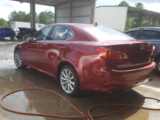 JTHCK262295030420 - 2009 LEXUS IS 250 RED photo 3