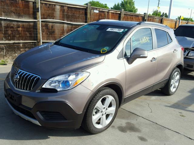 KL4CJASBXFB164832 - 2015 BUICK ENCORE BLUE photo 2