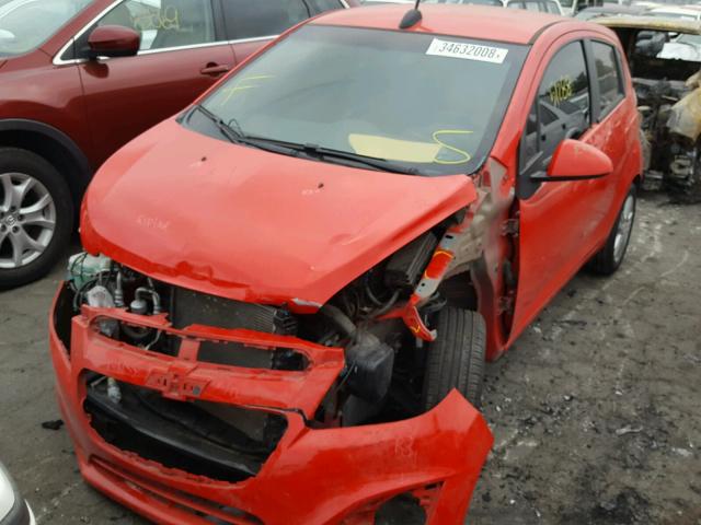 KL8CD6S96FC791408 - 2015 CHEVROLET SPARK 1LT RED photo 2