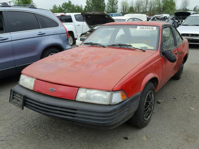 1G1JC1442N7132103 - 1992 CHEVROLET CAVALIER V RED photo 2