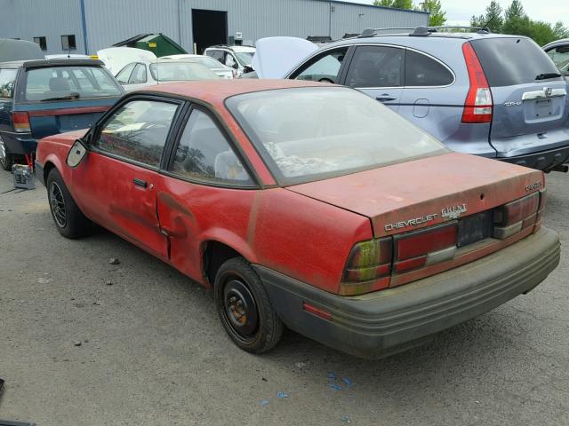 1G1JC1442N7132103 - 1992 CHEVROLET CAVALIER V RED photo 3