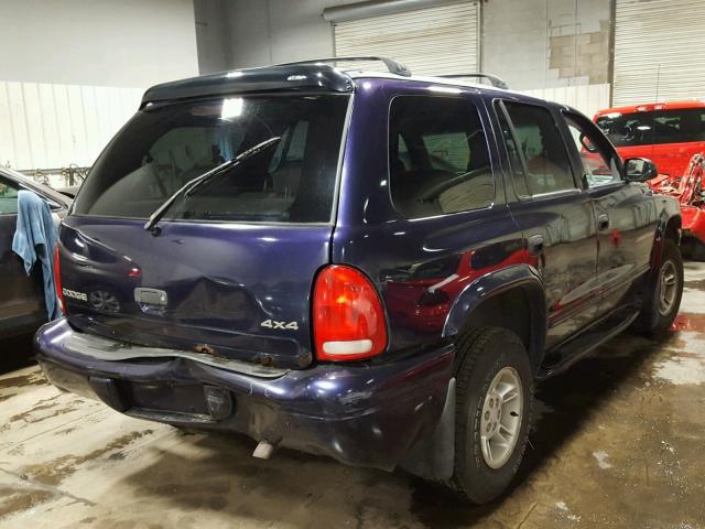 1B4HS28Y7WF229023 - 1998 DODGE DURANGO PURPLE photo 4