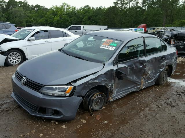 3VW2K7AJ5EM215197 - 2014 VOLKSWAGEN JETTA BASE 灰色 照片 2