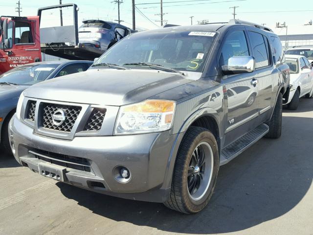 5N1AA08DX8N620955 - 2008 NISSAN ARMADA SE GRAY photo 2