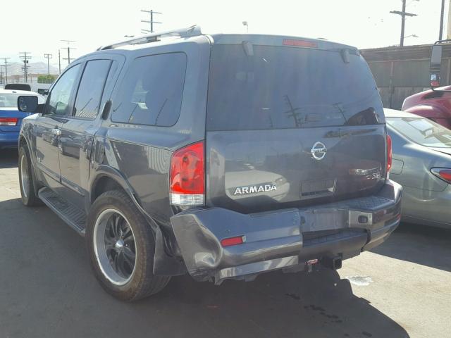 5N1AA08DX8N620955 - 2008 NISSAN ARMADA SE GRAY photo 3