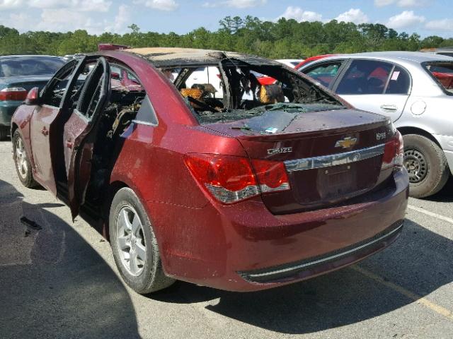 1G1PC5SB5F7179193 - 2015 CHEVROLET CRUZE LT MAROON photo 3