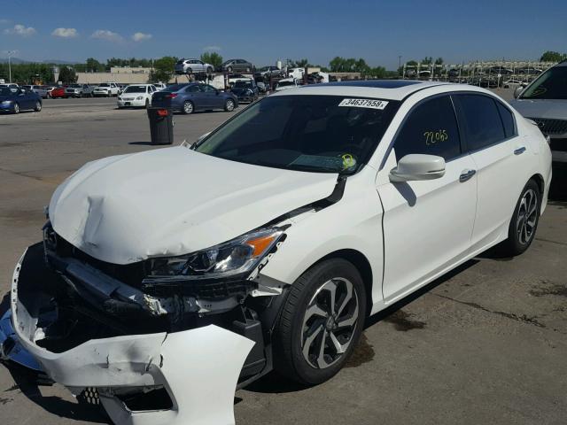 1HGCR2F84GA146032 - 2016 HONDA ACCORD EXL WHITE photo 2