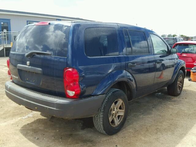 1D4HD38K74F108099 - 2004 DODGE DURANGO ST BLUE photo 4