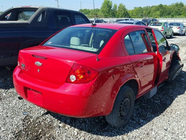 1G1AS58H197198171 - 2009 CHEVROLET COBALT LS RED photo 4
