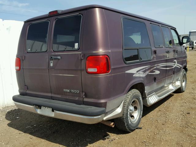 2B6HB11Z5YK108158 - 2000 DODGE RAM VAN B1 MAROON photo 4