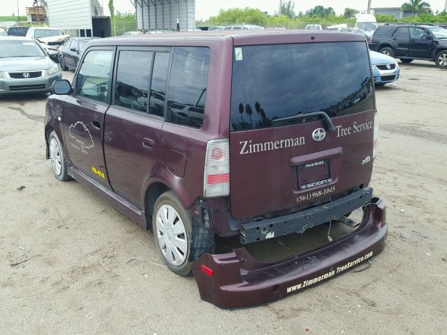 JTLKT324064031174 - 2006 TOYOTA SCION XB ბურგუნდია ფოტო 3