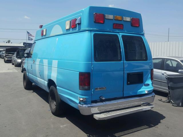 1FDSS34P58DA77040 - 2008 FORD ECONOLINE BLUE photo 3