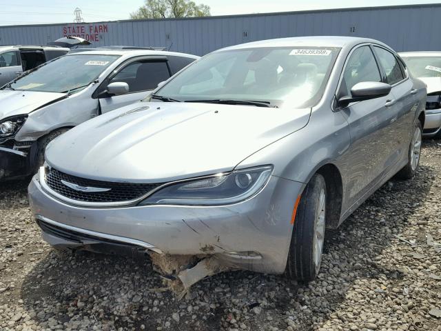 1C3CCCAB2FN679596 - 2015 CHRYSLER 200 LIMITE GRAY photo 2