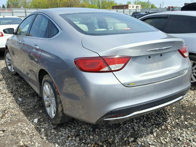 1C3CCCAB2FN679596 - 2015 CHRYSLER 200 LIMITE GRAY photo 3