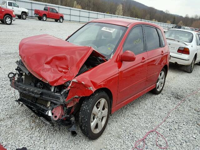 KNAFE161775005255 - 2007 KIA SPECTRA5 S RED photo 2