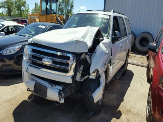 1FMFU16558LA42855 - 2008 FORD EXPEDITION WHITE photo 2