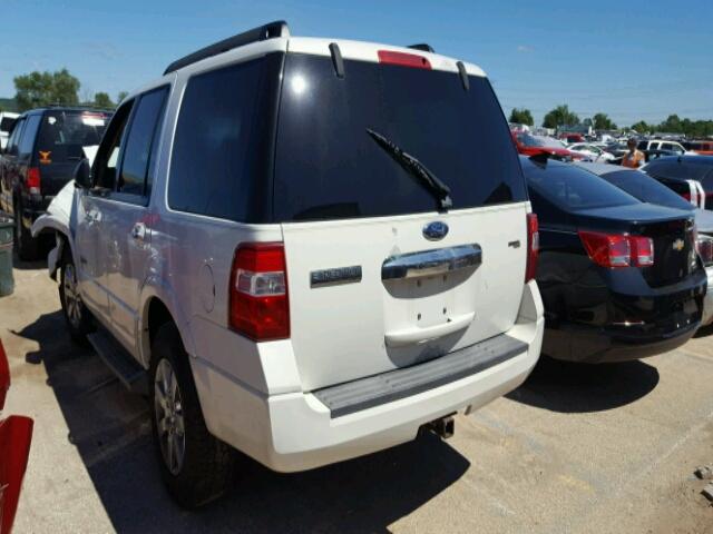 1FMFU16558LA42855 - 2008 FORD EXPEDITION WHITE photo 3