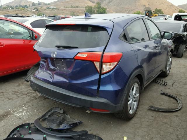 3CZRU5H59GM718026 - 2016 HONDA HR-V EX BLUE photo 4