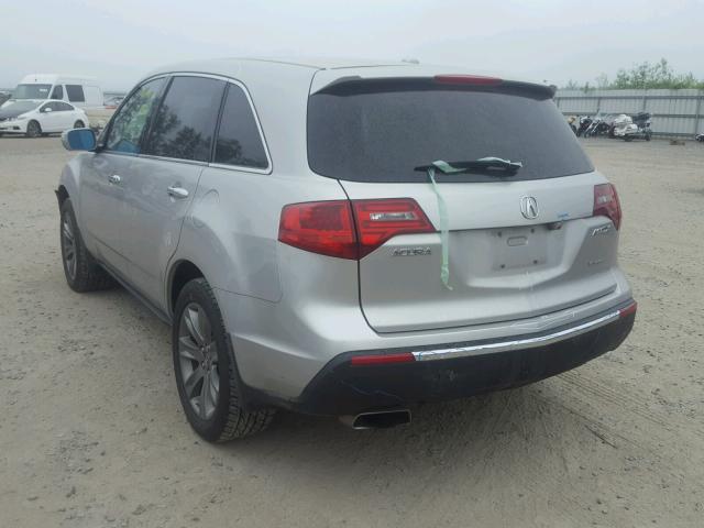 2HNYD2H79AH516983 - 2010 ACURA MDX ADVANC SILVER photo 3