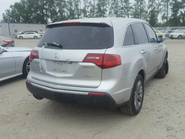 2HNYD2H79AH516983 - 2010 ACURA MDX ADVANC SILVER photo 4