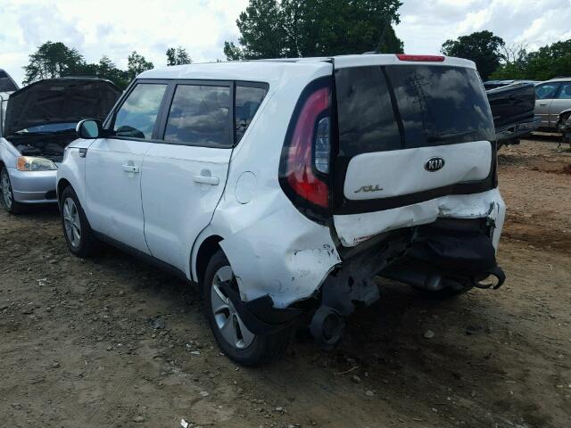 KNDJN2A20E7718101 - 2014 KIA SOUL WHITE photo 3