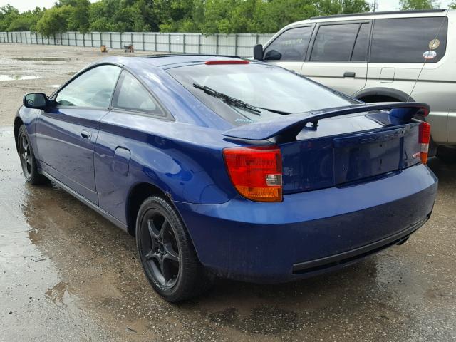 JTDDY32T8Y0006837 - 2000 TOYOTA CELICA GT- BLUE photo 3