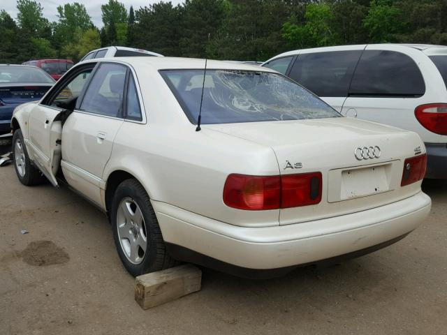 WAUBG84D2VN006681 - 1997 AUDI A8 QUATTRO WHITE photo 3