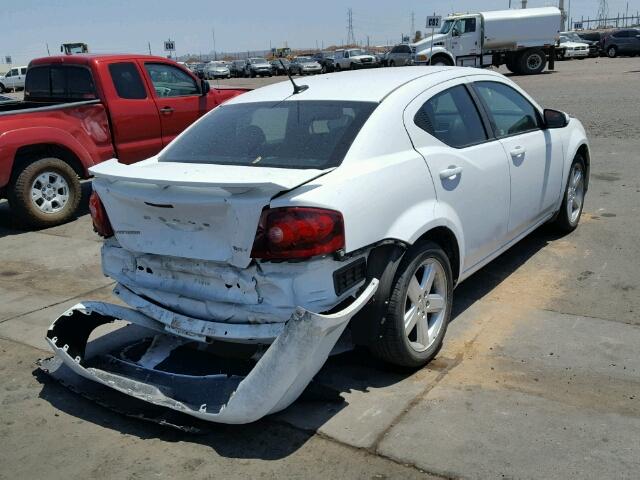 1C3CDZCB1CN266397 - 2012 DODGE AVENGER WHITE photo 4