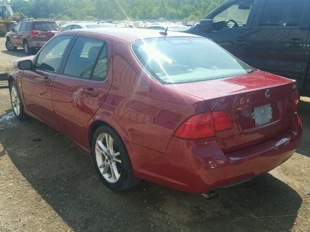 YS3ED49G873524015 - 2007 SAAB 9-5 2.3T RED photo 3