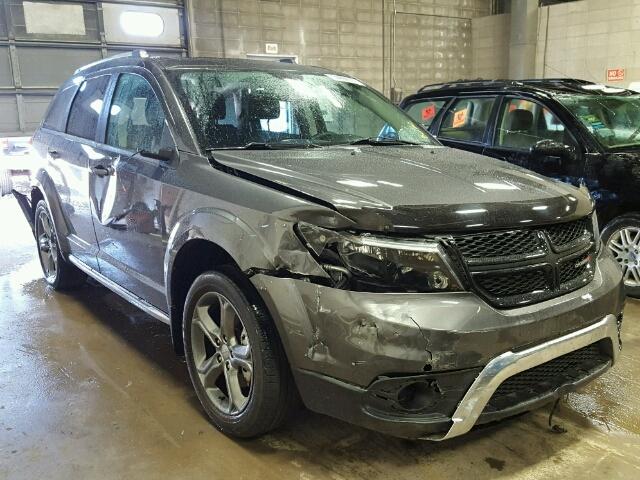 3C4PDDGG6FT526657 - 2015 DODGE JOURNEY CR GRAY photo 1