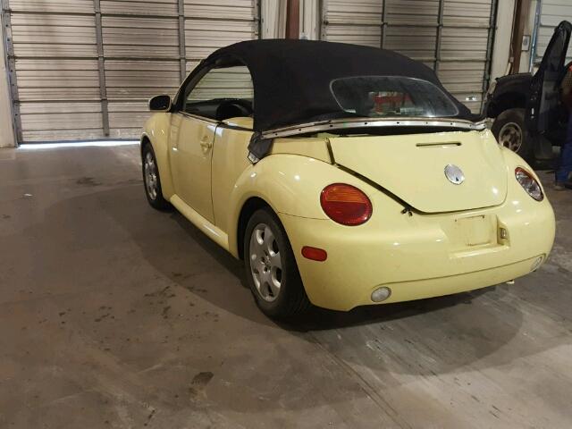 3VWCK21Y73M311687 - 2003 VOLKSWAGEN NEW BEETLE YELLOW photo 3