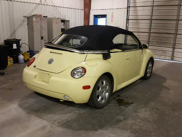 3VWCK21Y73M311687 - 2003 VOLKSWAGEN NEW BEETLE 黄色 照片 4