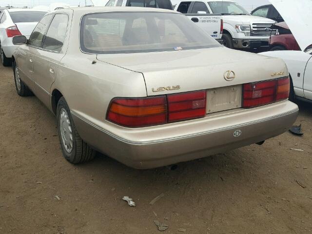 JT8UF11E3N0141151 - 1992 LEXUS LS 400 GOLD photo 3