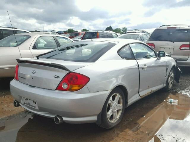 KMHHM65D53U042002 - 2003 HYUNDAI TIBURON SILVER photo 4