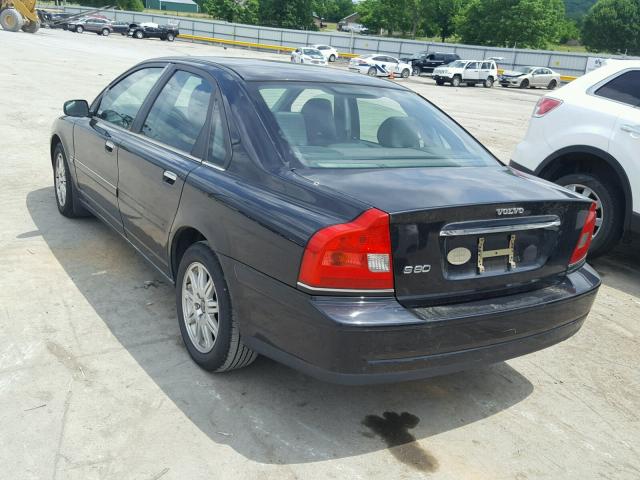 YV1TS592X51402161 - 2005 VOLVO S80 2.5T BLACK photo 3