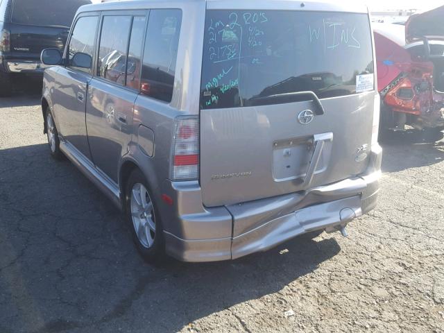 JTLKT324550212258 - 2005 TOYOTA SCION XB ვერცხლისფერი ფოტო 3