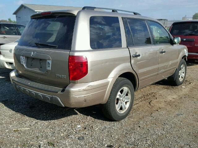 5FNYF18675B052816 - 2005 HONDA PILOT EXL GOLD photo 4