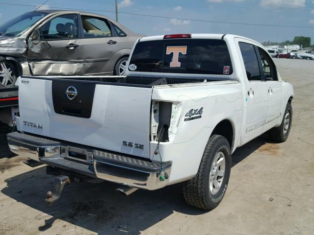 1N6AA07B44N563938 - 2004 NISSAN TITAN XE WHITE photo 4