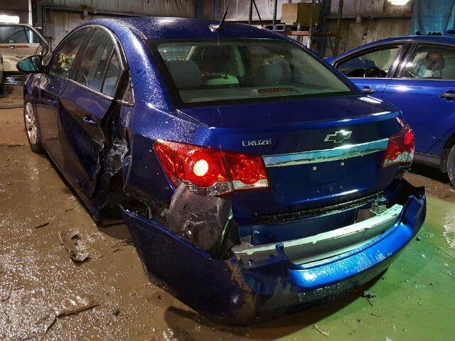 1G1PA5SH3D7258739 - 2013 CHEVROLET CRUZE BLUE photo 3