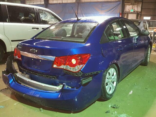 1G1PA5SH3D7258739 - 2013 CHEVROLET CRUZE BLUE photo 4