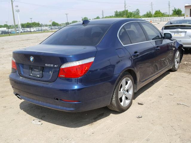 WBANV13508CZ52752 - 2008 BMW 528 XI BLUE photo 4