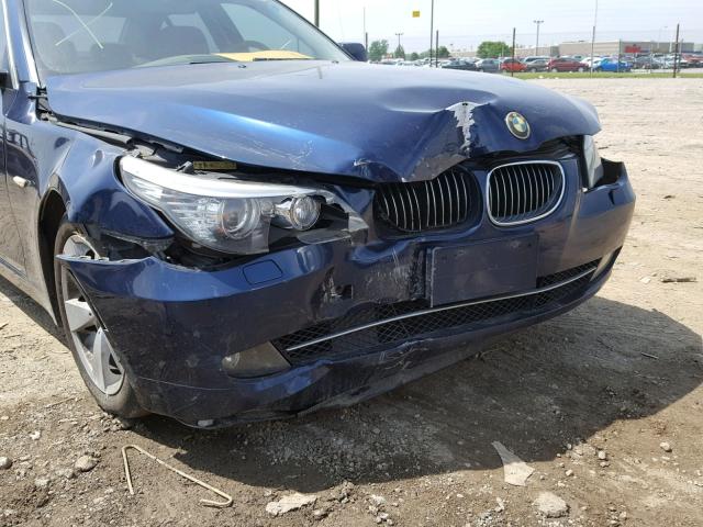 WBANV13508CZ52752 - 2008 BMW 528 XI BLUE photo 9