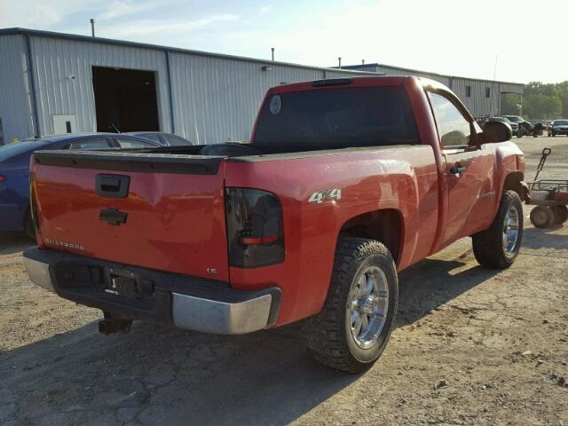 1GCEK14X78Z149736 - 2008 CHEVROLET SILVERADO RED photo 4