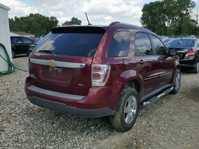 2CNDL73F676088065 - 2007 CHEVROLET EQUINOX LT MAROON photo 4