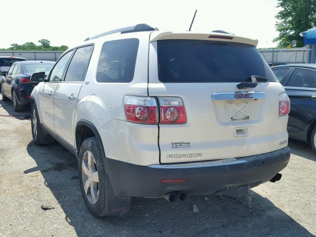 1GKKVSED7BJ111938 - 2011 GMC ACADIA SLT 白色 照片 3