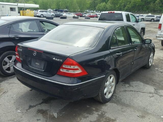 WDBRF81J93F429682 - 2003 MERCEDES-BENZ C 240 4MAT BLACK photo 4